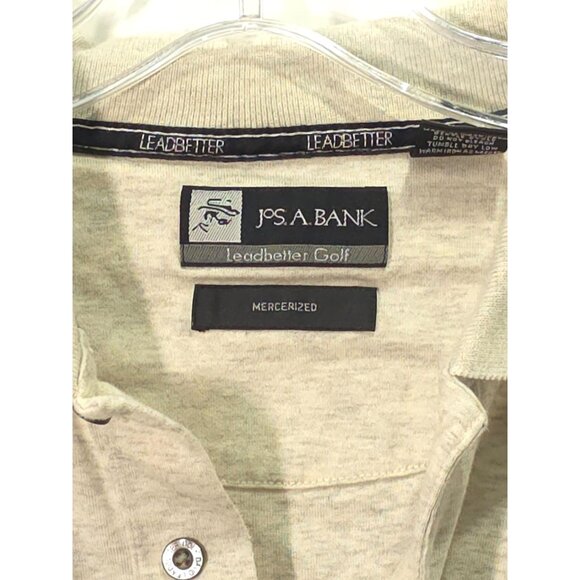 Jos. A. Bank Leadbetter Golf Beige Polo Shirt XL 100% Cotton Mercerized Soft - Picture 4 of 9